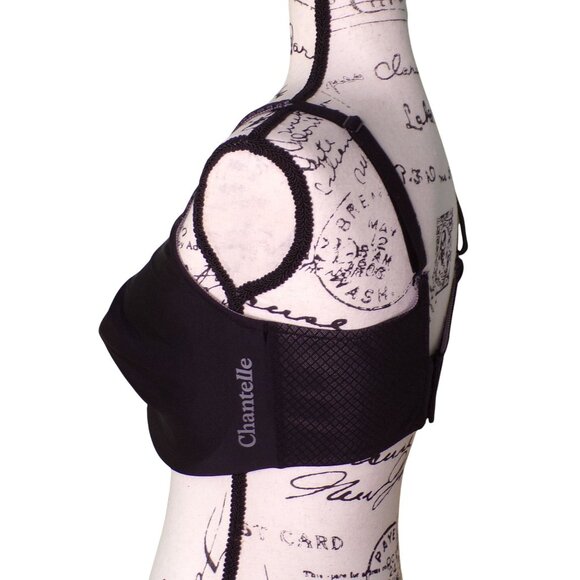🆕CHANTELLE Everyday High Support Underwire Sports Bra 38DDDD Black #15M1 - Picture 10 of 11